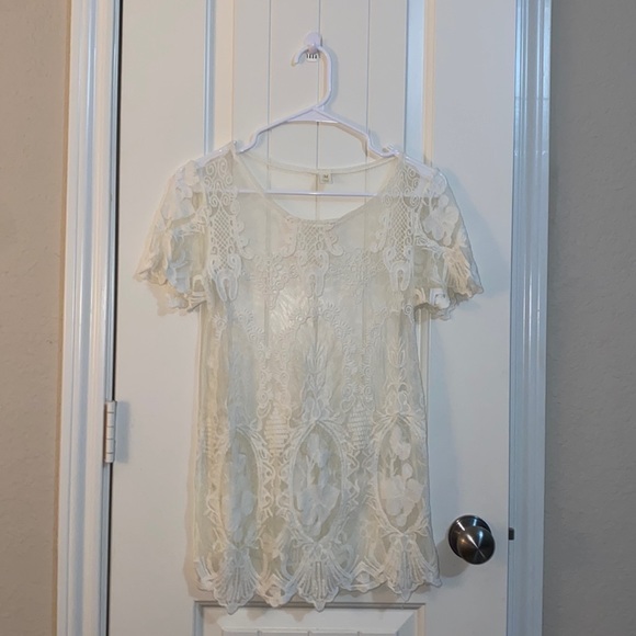 Tops - White lace M Shirt
